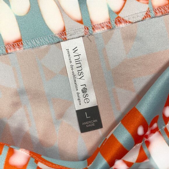 Whimsy Rose Large Polyester 3/4 Sleeve Multi Colored Tunic (see desc) Made  USA - Picture 3 of 6